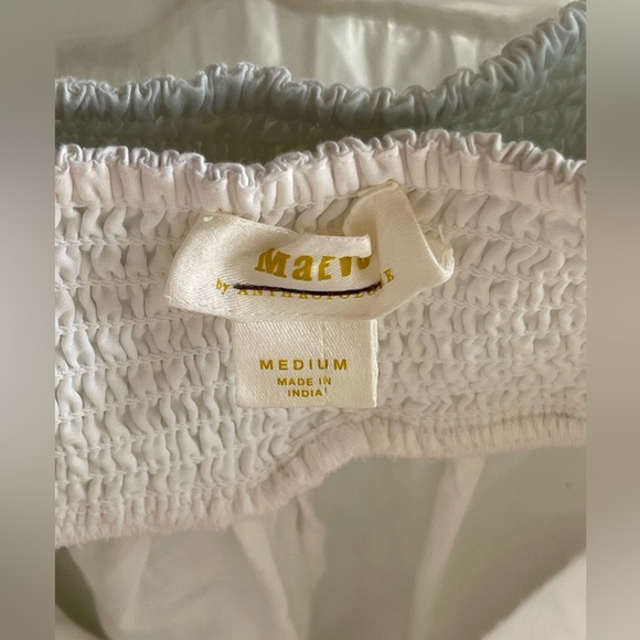 Anthropologie Maeve Large Sleeveless Eyelet Romper White 100% Cotton Shell - Picture 5 of 12